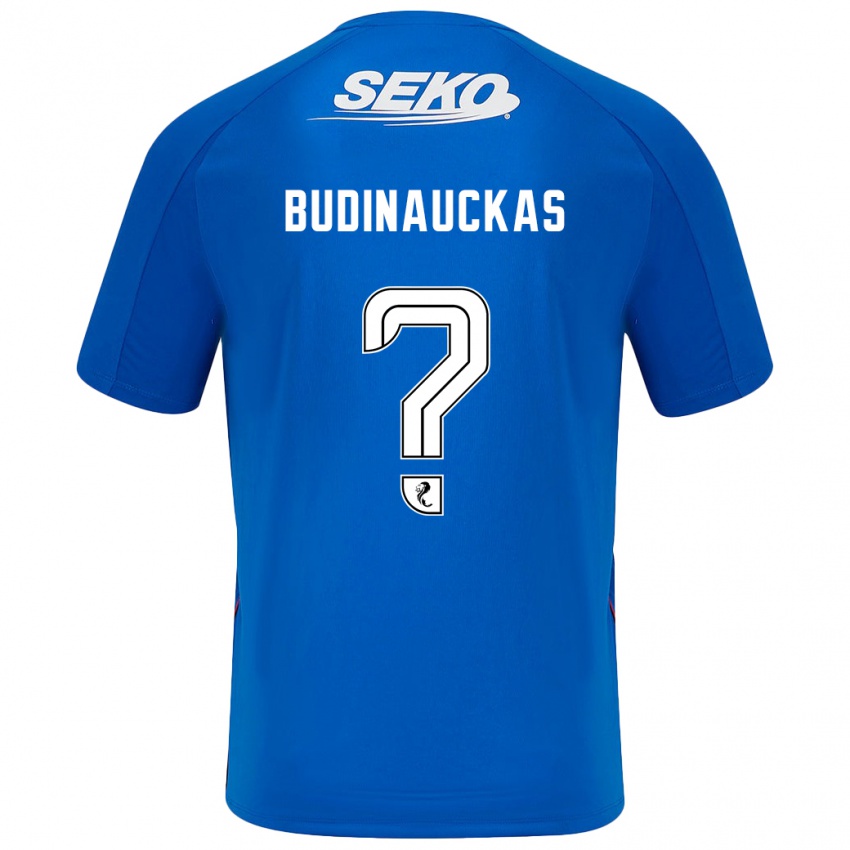 Criança Camisola Lewis Budinauckas #0 Azul Escuro Principal 2024/25 Camisa