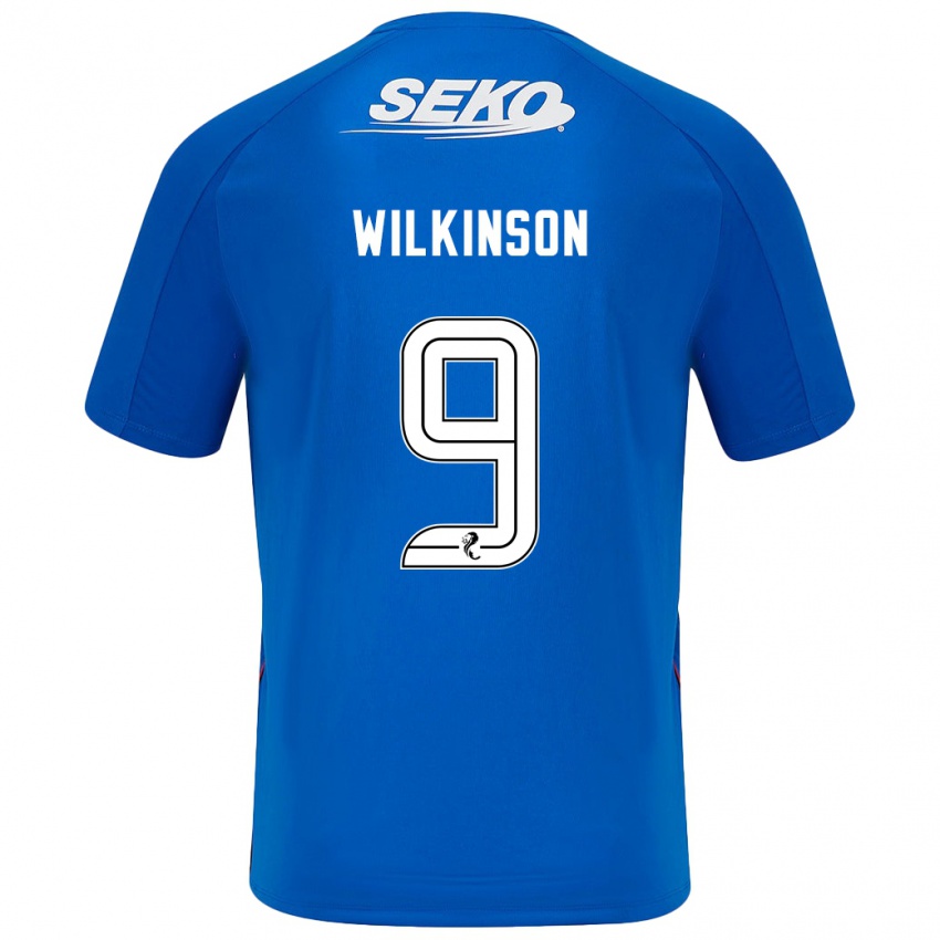 Criança Camisola Katie Wilkinson #9 Azul Escuro Principal 2024/25 Camisa