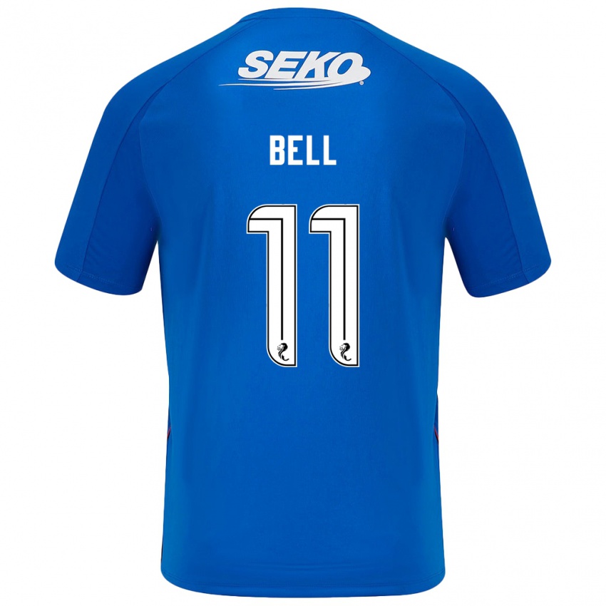 Criança Camisola Megan Bell #11 Azul Escuro Principal 2024/25 Camisa