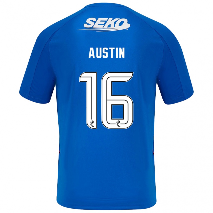 Criança Camisola Eilidh Austin #16 Azul Escuro Principal 2024/25 Camisa