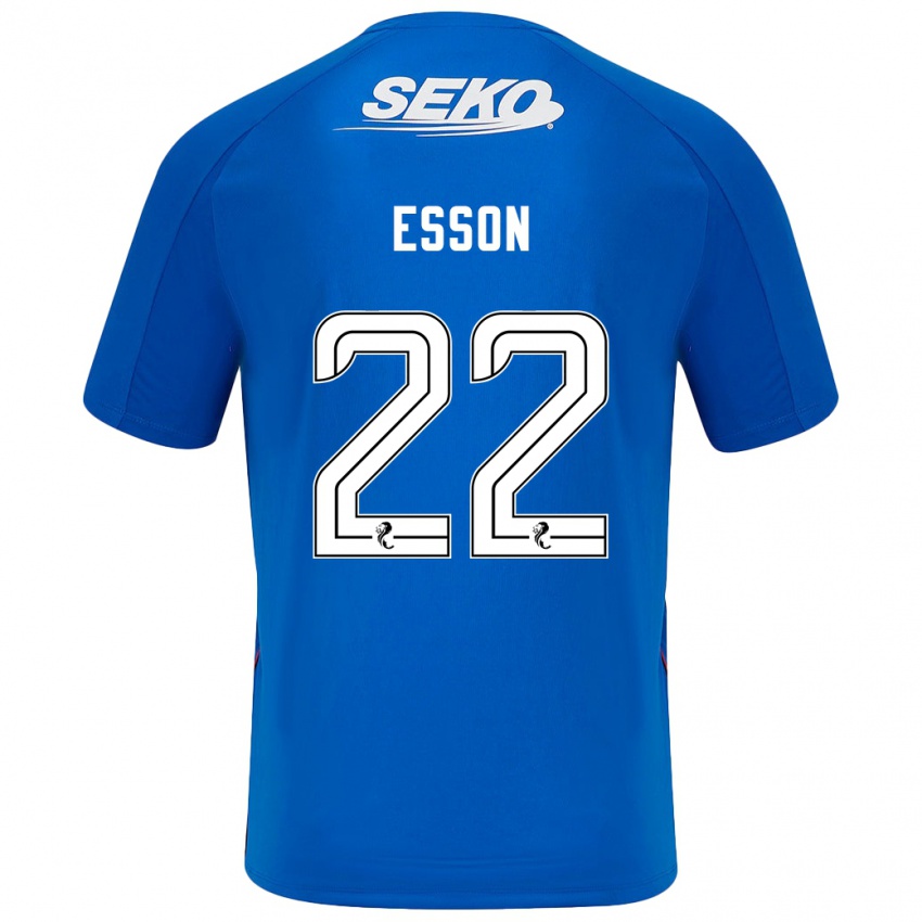 Criança Camisola Victoria Esson #22 Azul Escuro Principal 2024/25 Camisa