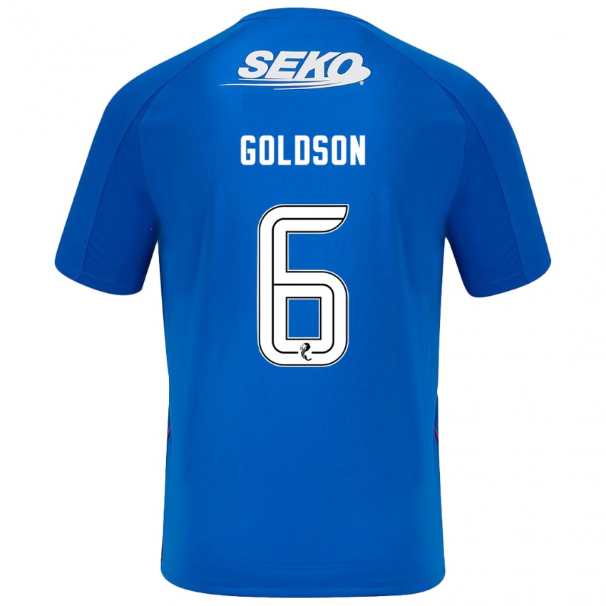 Criança Camisola Connor Goldson #6 Azul Escuro Principal 2024/25 Camisa