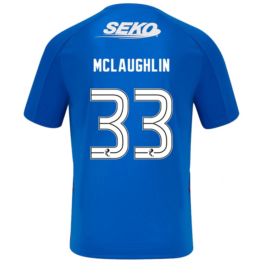 Criança Camisola Jon Mclaughlin #33 Azul Escuro Principal 2024/25 Camisa