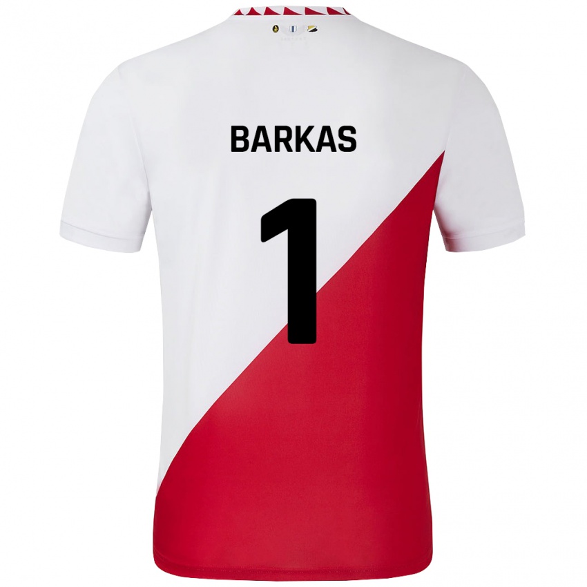 Criança Camisola Vasilios Barkas #1 Vermelho Branco Principal 2024/25 Camisa