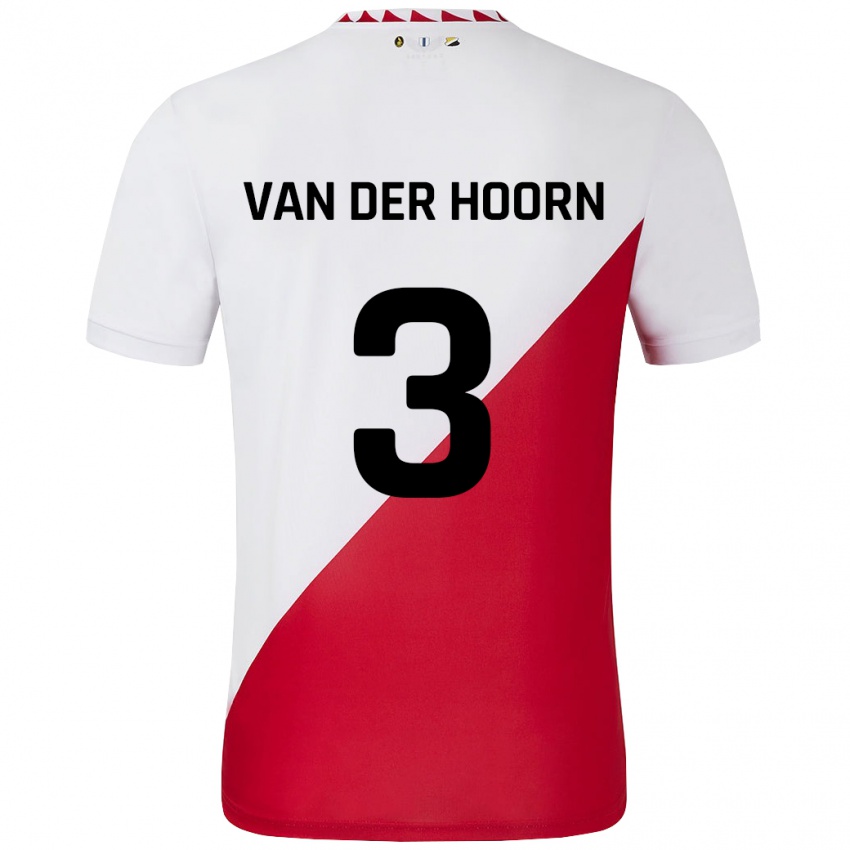 Criança Camisola Mike Van Der Hoorn #3 Vermelho Branco Principal 2024/25 Camisa