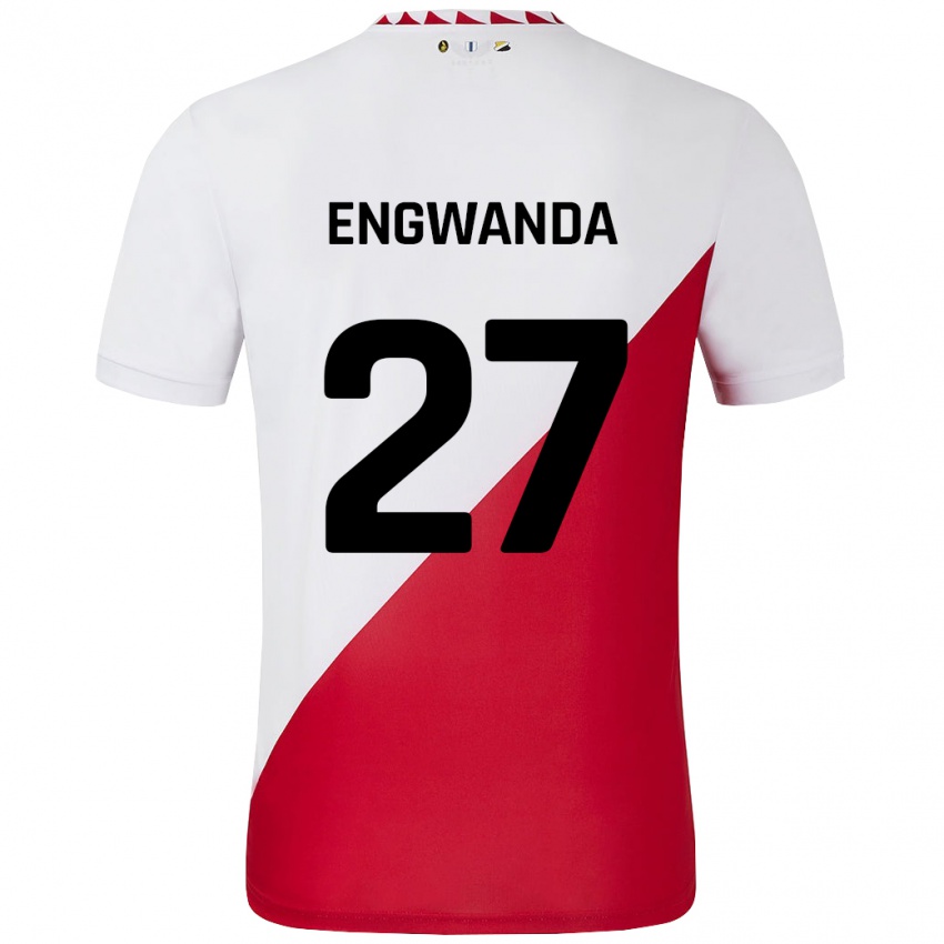 Criança Camisola Alonzo Engwanda #27 Vermelho Branco Principal 2024/25 Camisa