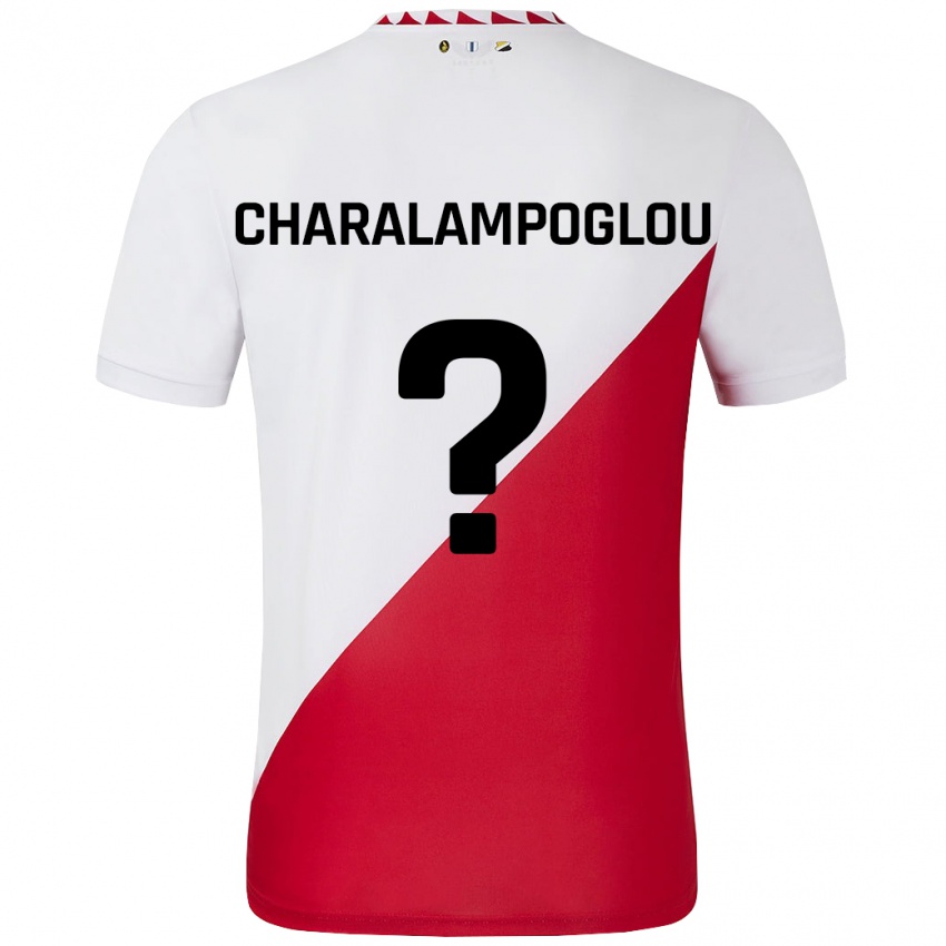 Criança Camisola Georgios Charalampoglou #0 Vermelho Branco Principal 2024/25 Camisa