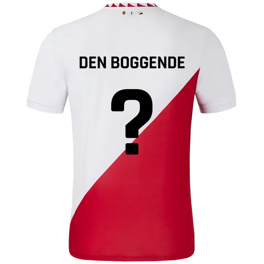 Criança Camisola Tijn Den Boggende #0 Vermelho Branco Principal 2024/25 Camisa