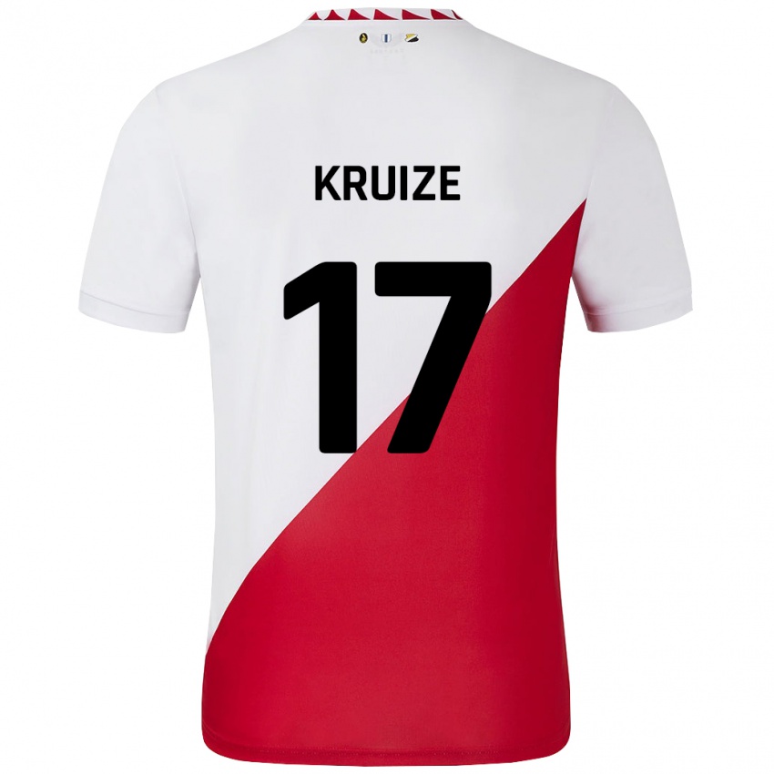 Criança Camisola Elisha Kruize #17 Vermelho Branco Principal 2024/25 Camisa