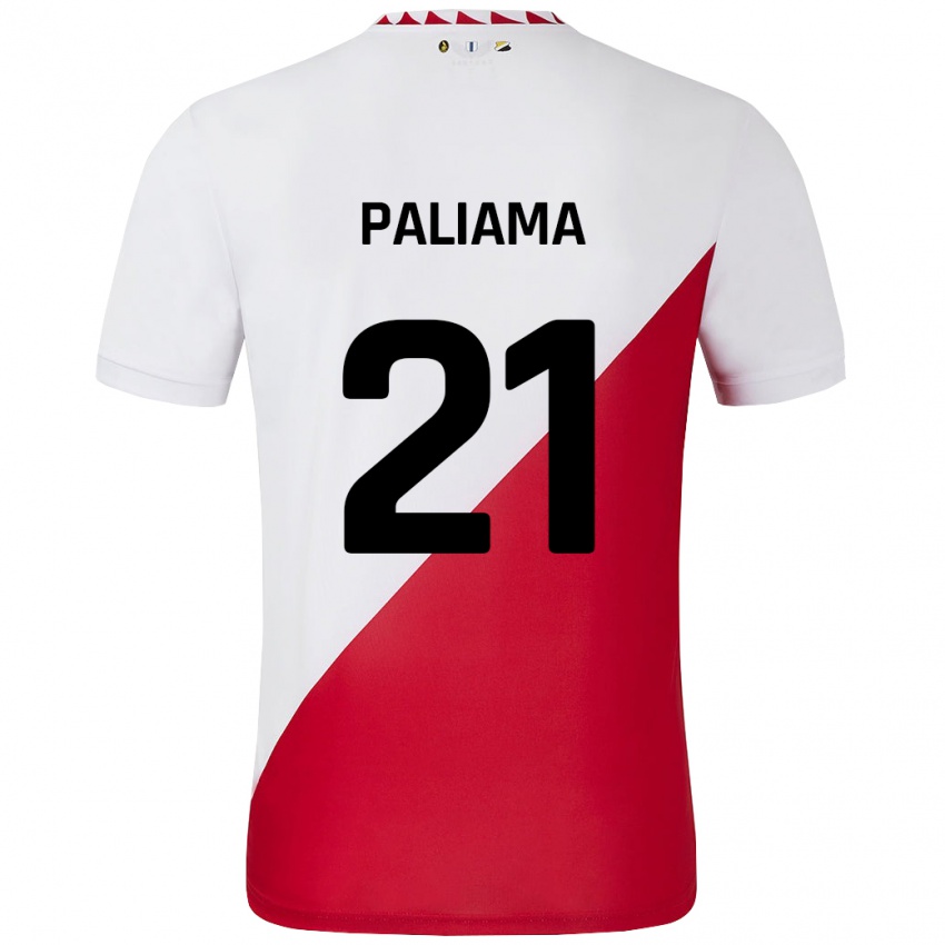 Criança Camisola Joni Paliama #21 Vermelho Branco Principal 2024/25 Camisa