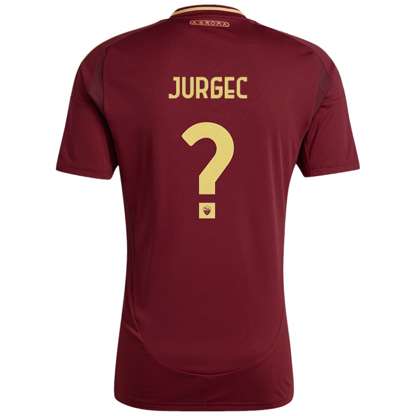 Criança Camisola Jan Jurgec #0 Ouro Castanho Vermelho Principal 2024/25 Camisa