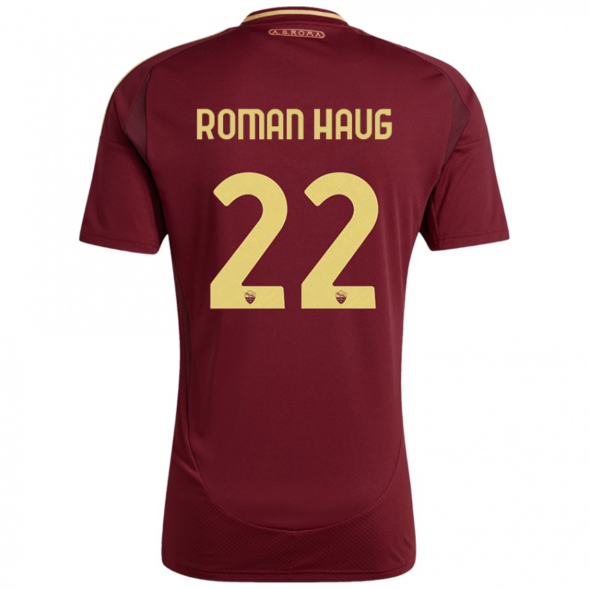 Criança Camisola Sophie Roman Haug #22 Ouro Castanho Vermelho Principal 2024/25 Camisa