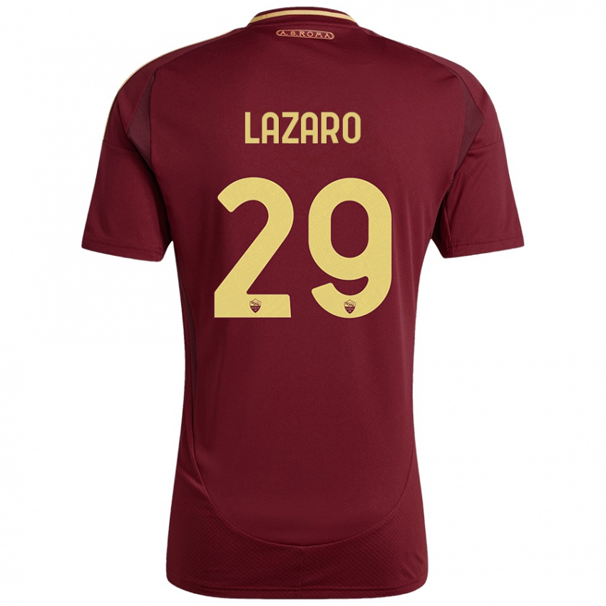 Criança Camisola Paloma Lazaro #29 Ouro Castanho Vermelho Principal 2024/25 Camisa