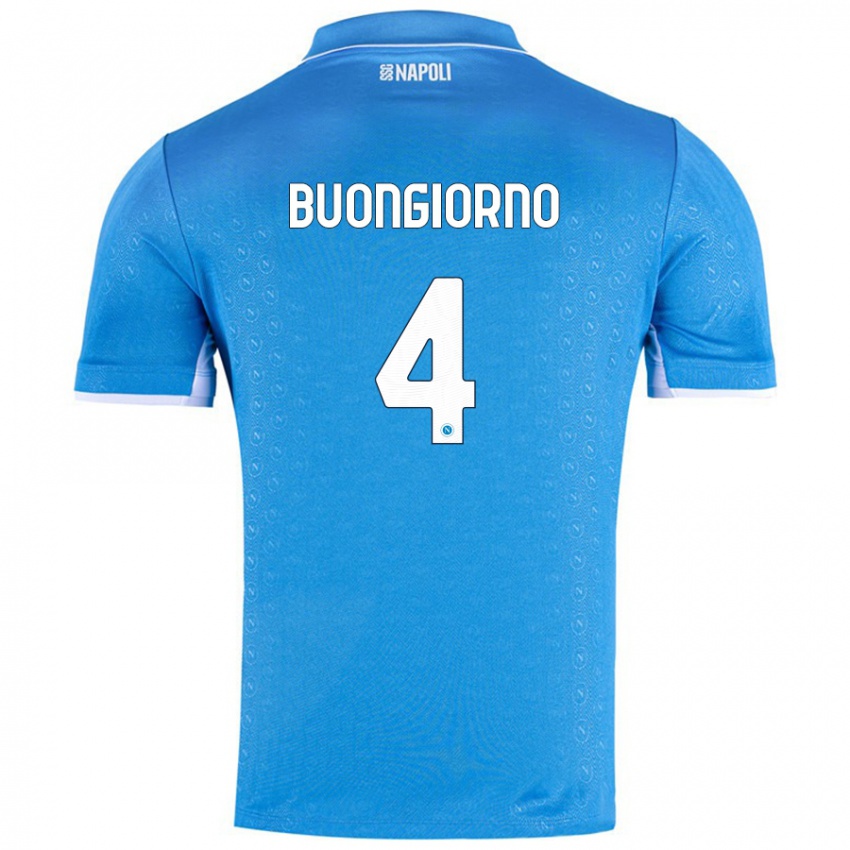 Criança Camisola Alessandro Buongiorno #4 Celeiro Azul Principal 2024/25 Camisa