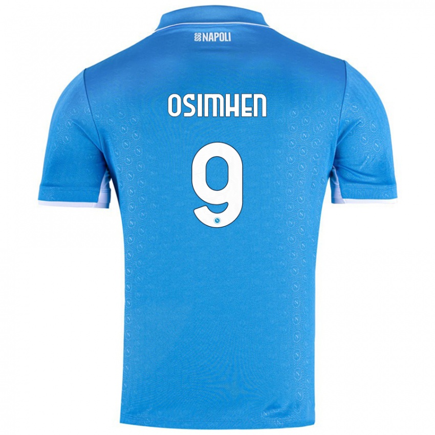 Criança Camisola Victor Osimhen #9 Celeiro Azul Principal 2024/25 Camisa