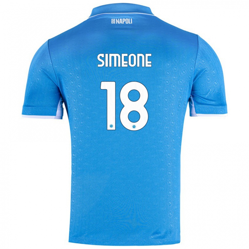 Criança Camisola Giovanni Simeone #18 Celeiro Azul Principal 2024/25 Camisa