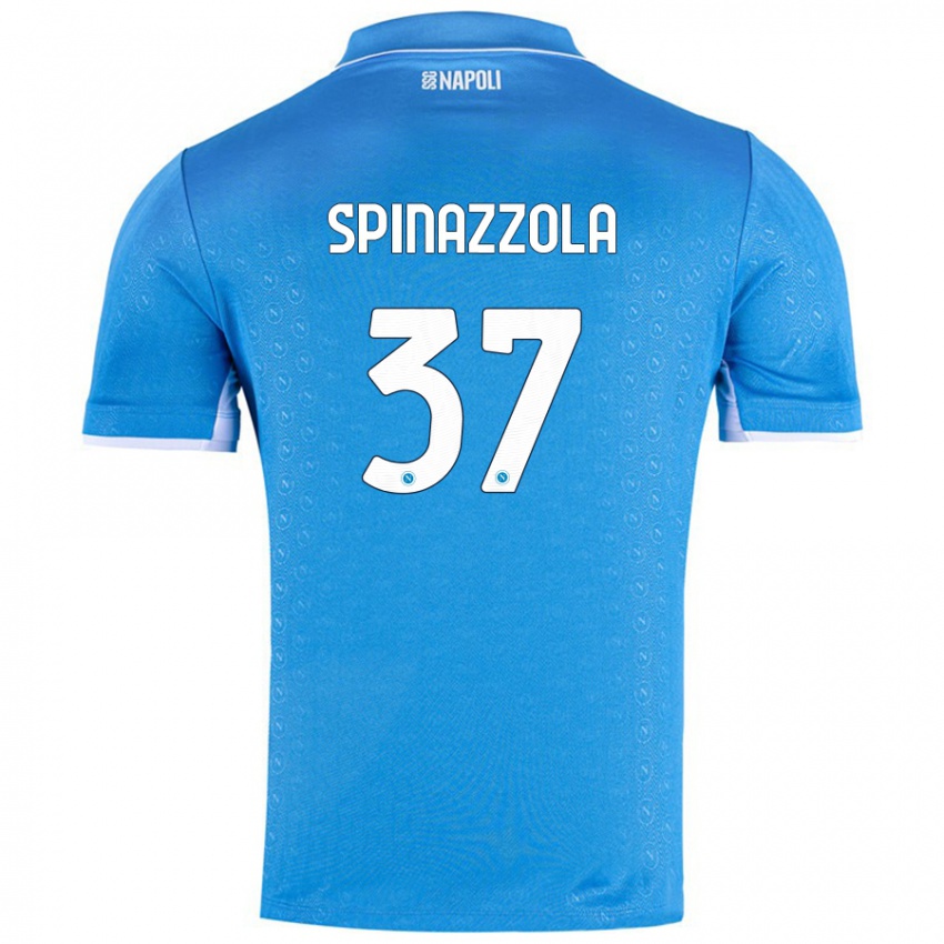 Criança Camisola Leonardo Spinazzola #37 Celeiro Azul Principal 2024/25 Camisa