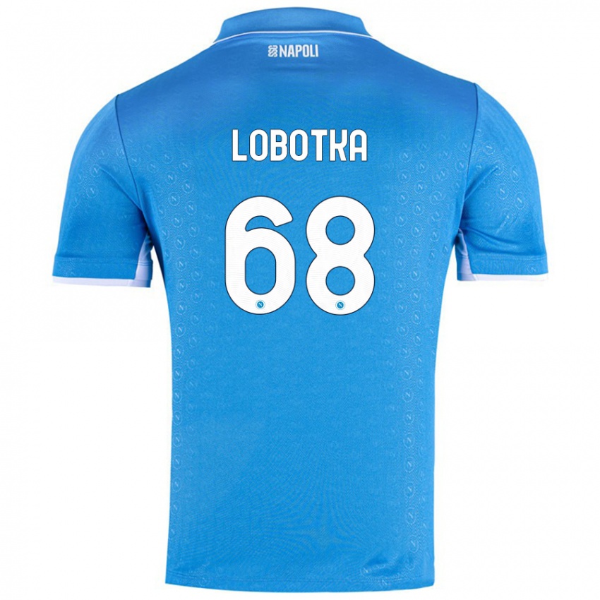 Criança Camisola Stanislav Lobotka #68 Celeiro Azul Principal 2024/25 Camisa