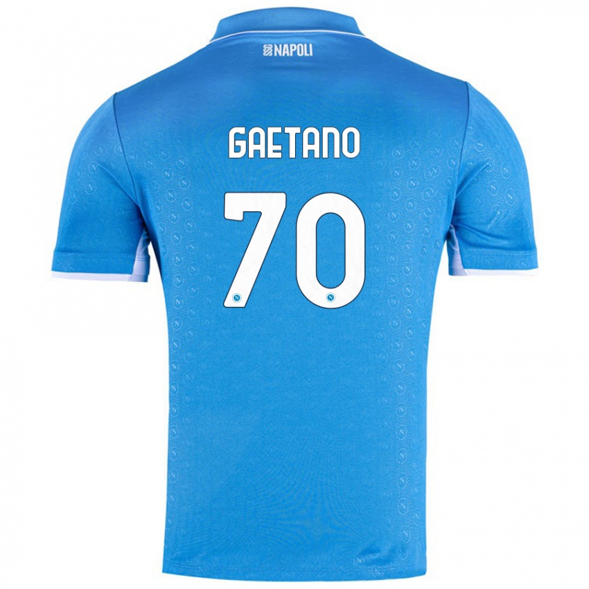 Criança Camisola Gianluca Gaetano #70 Celeiro Azul Principal 2024/25 Camisa