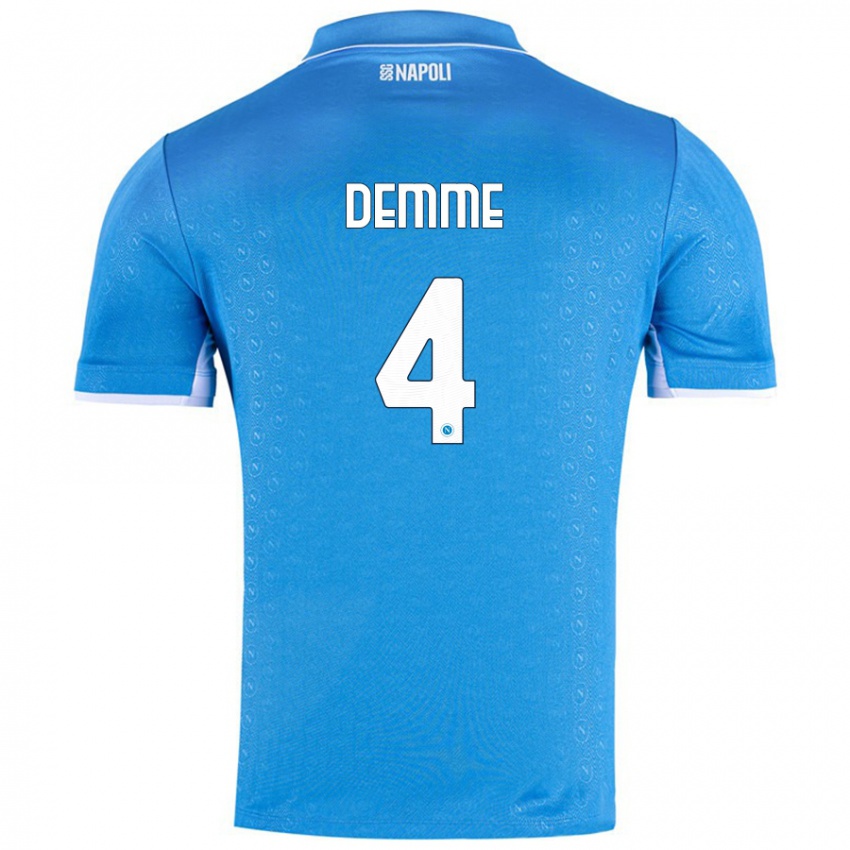 Criança Camisola Diego Demme #4 Celeiro Azul Principal 2024/25 Camisa