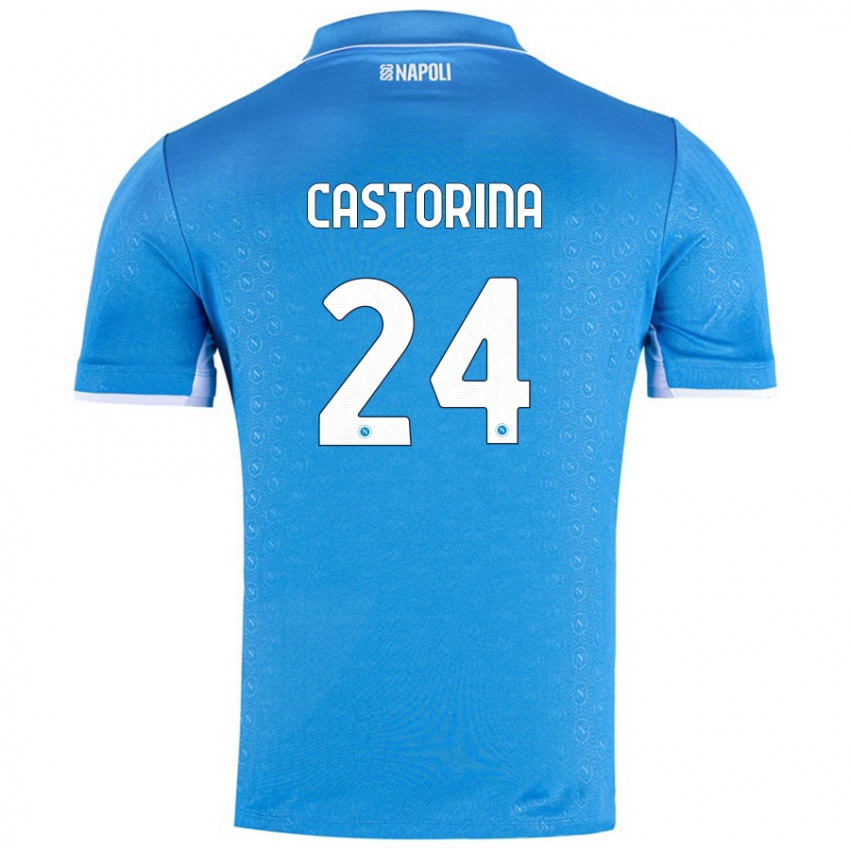 Criança Camisola Alessandro Castorina #24 Celeiro Azul Principal 2024/25 Camisa