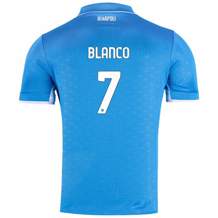 Criança Camisola Gimena Blanco #7 Celeiro Azul Principal 2024/25 Camisa