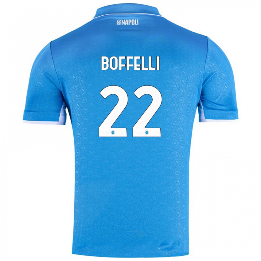 Criança Camisola Valerio Boffelli #22 Celeiro Azul Principal 2024/25 Camisa