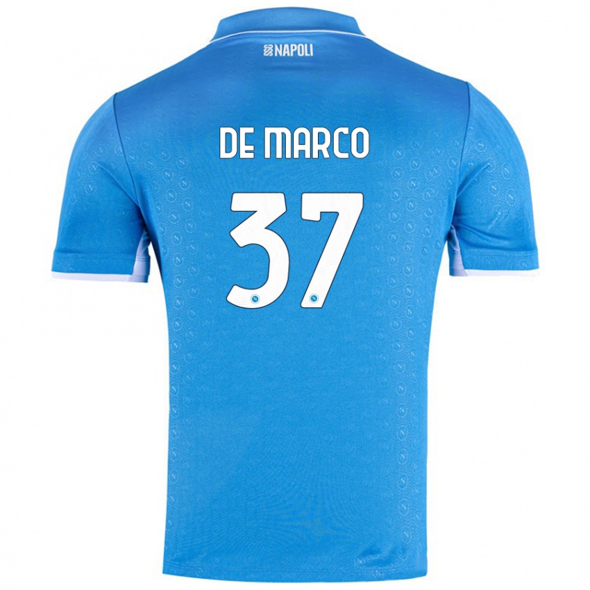 Criança Camisola Francesco De Marco #37 Celeiro Azul Principal 2024/25 Camisa