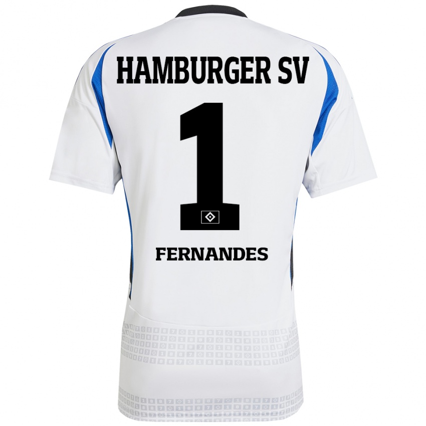 Criança Camisola Daniel Heuer Fernandes #1 Azul Branco Principal 2024/25 Camisa