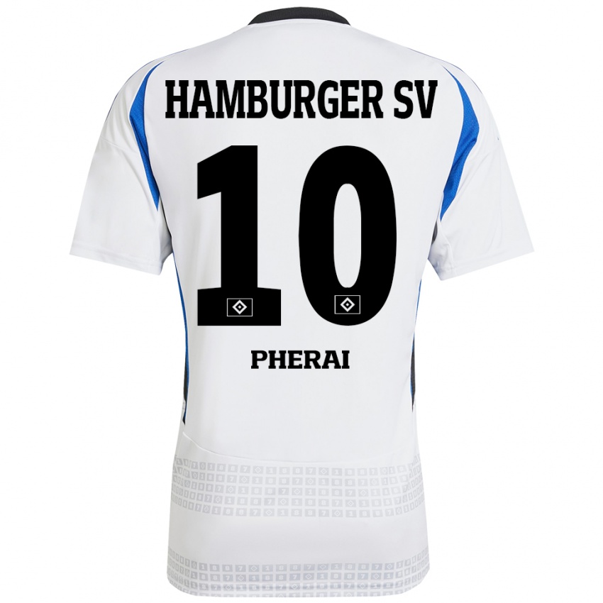 Criança Camisola Immanuel Pherai #10 Azul Branco Principal 2024/25 Camisa