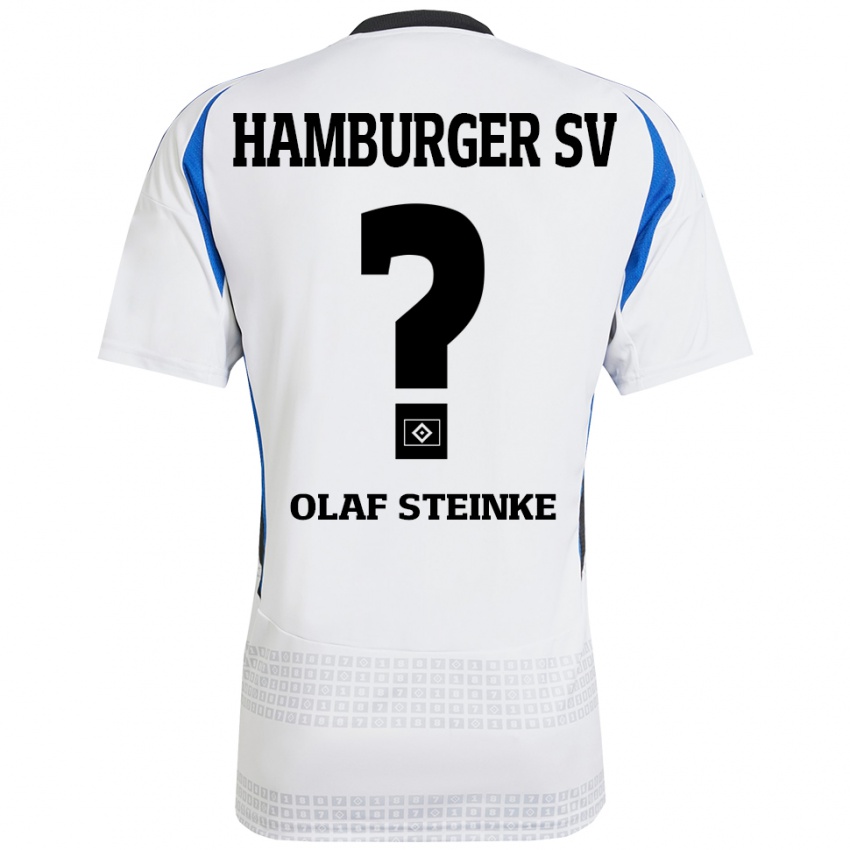 Criança Camisola Eric Olaf Steinke #0 Azul Branco Principal 2024/25 Camisa