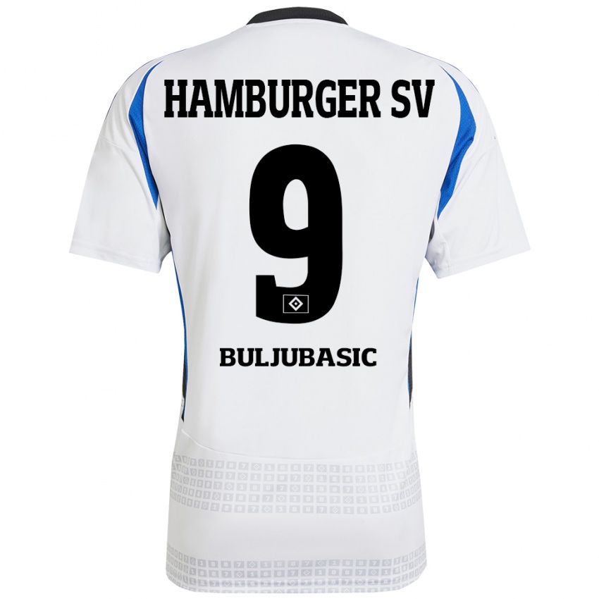 Criança Camisola Amer Buljubasic #9 Azul Branco Principal 2024/25 Camisa