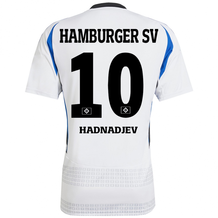 Criança Camisola Marko Hadnadjev #10 Azul Branco Principal 2024/25 Camisa