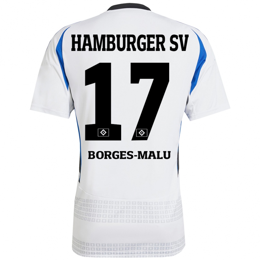 Criança Camisola Louis Borges-Malu #17 Azul Branco Principal 2024/25 Camisa