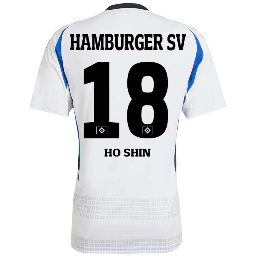 Criança Camisola Jae Ho Shin #18 Azul Branco Principal 2024/25 Camisa