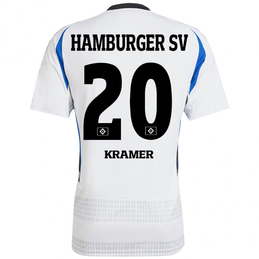 Criança Camisola Timon Kramer #20 Azul Branco Principal 2024/25 Camisa