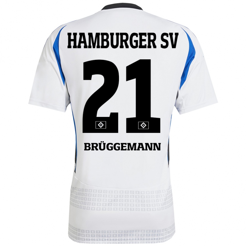 Criança Camisola William Brüggemann #21 Azul Branco Principal 2024/25 Camisa