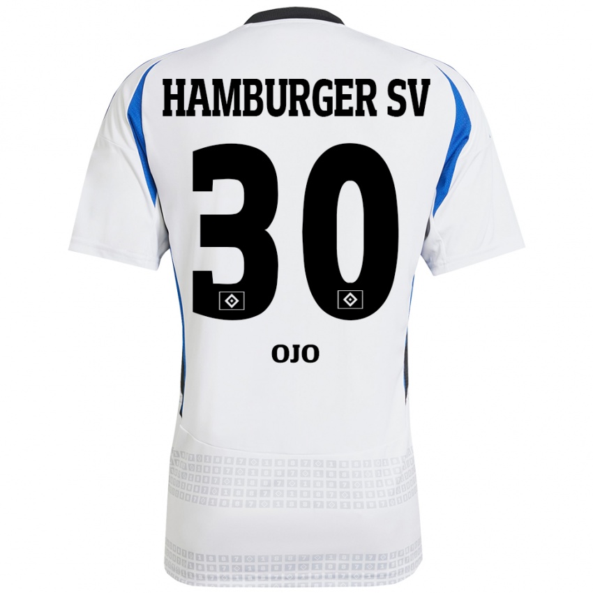 Criança Camisola Kelvin Ojo #30 Azul Branco Principal 2024/25 Camisa