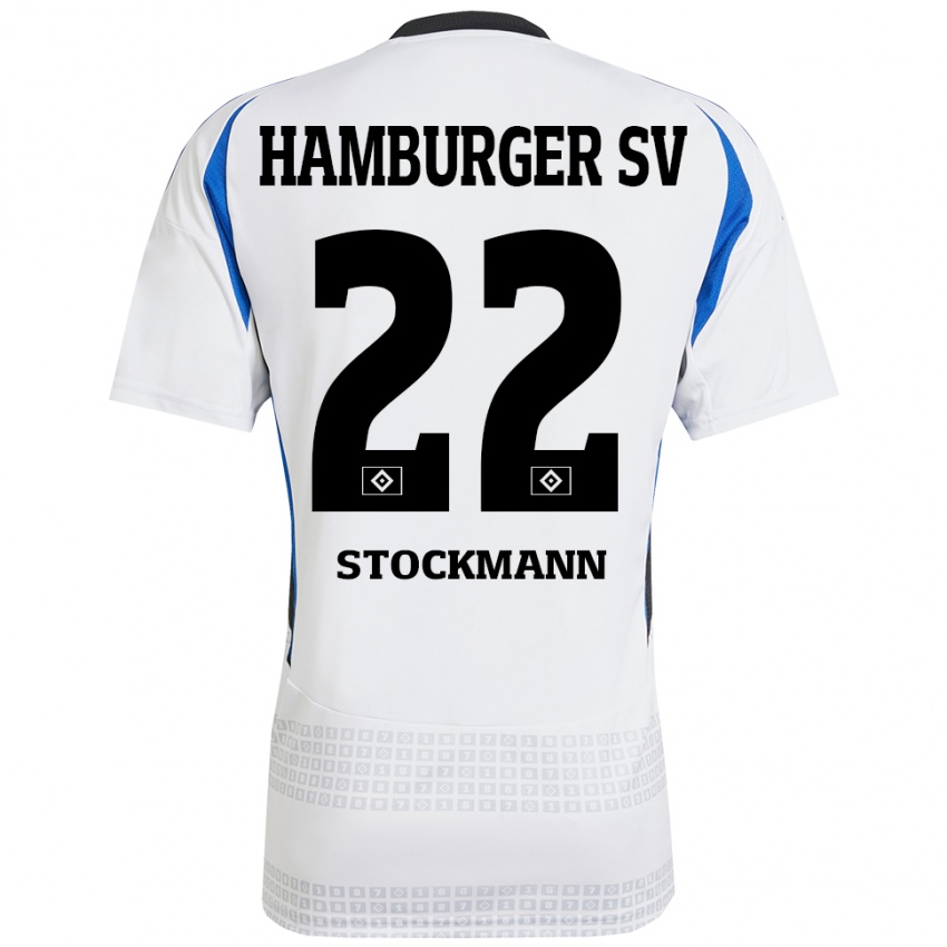 Criança Camisola Sarah Stöckmann #22 Azul Branco Principal 2024/25 Camisa