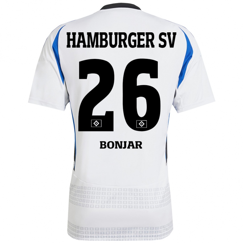 Criança Camisola Amir Bonjar #26 Azul Branco Principal 2024/25 Camisa