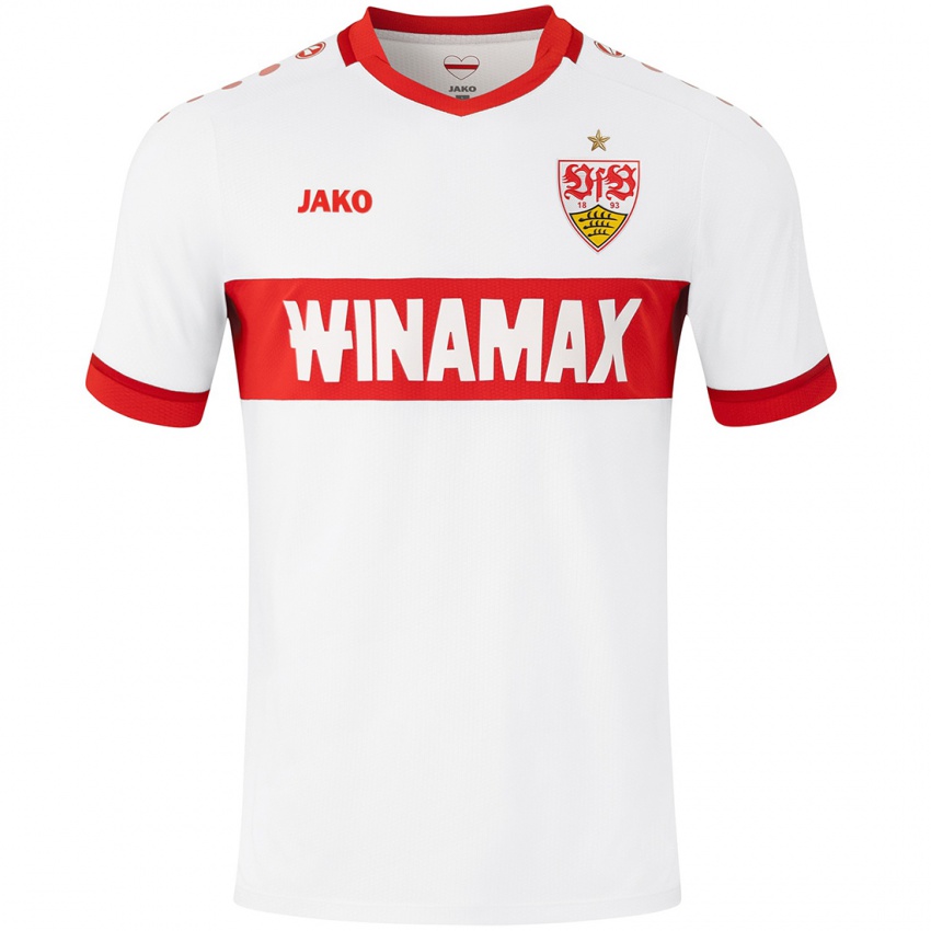 Criança Camisola Tim Schulz #0 Vermelho Branco Principal 2024/25 Camisa