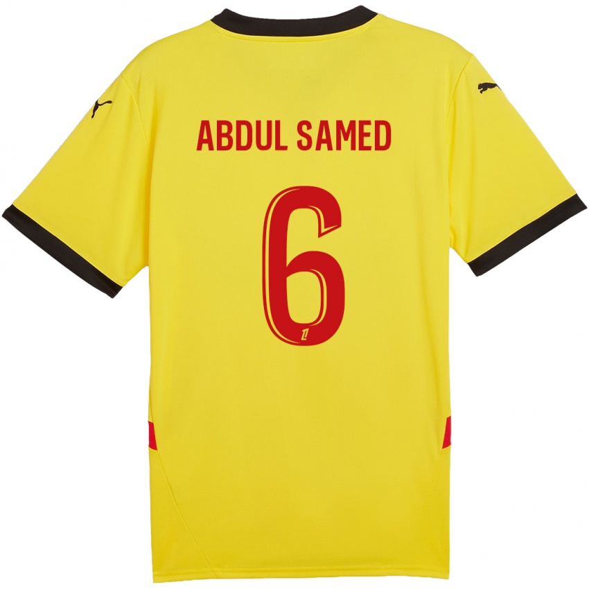 Criança Camisola Salis Abdul Samed #6 Vermelho Amarelo Principal 2024/25 Camisa