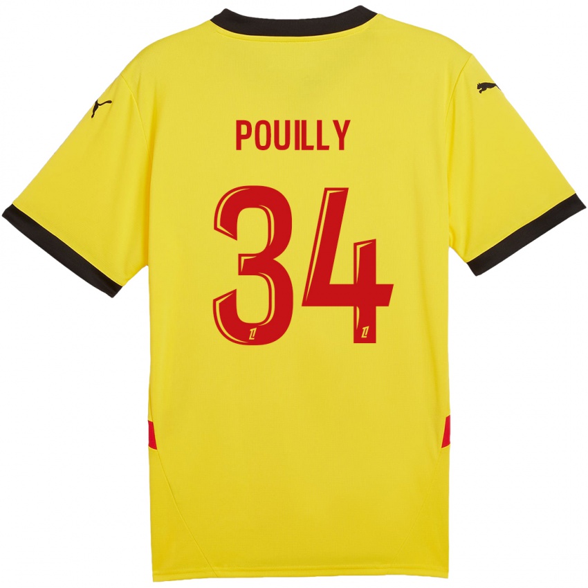 Criança Camisola Tom Pouilly #34 Vermelho Amarelo Principal 2024/25 Camisa