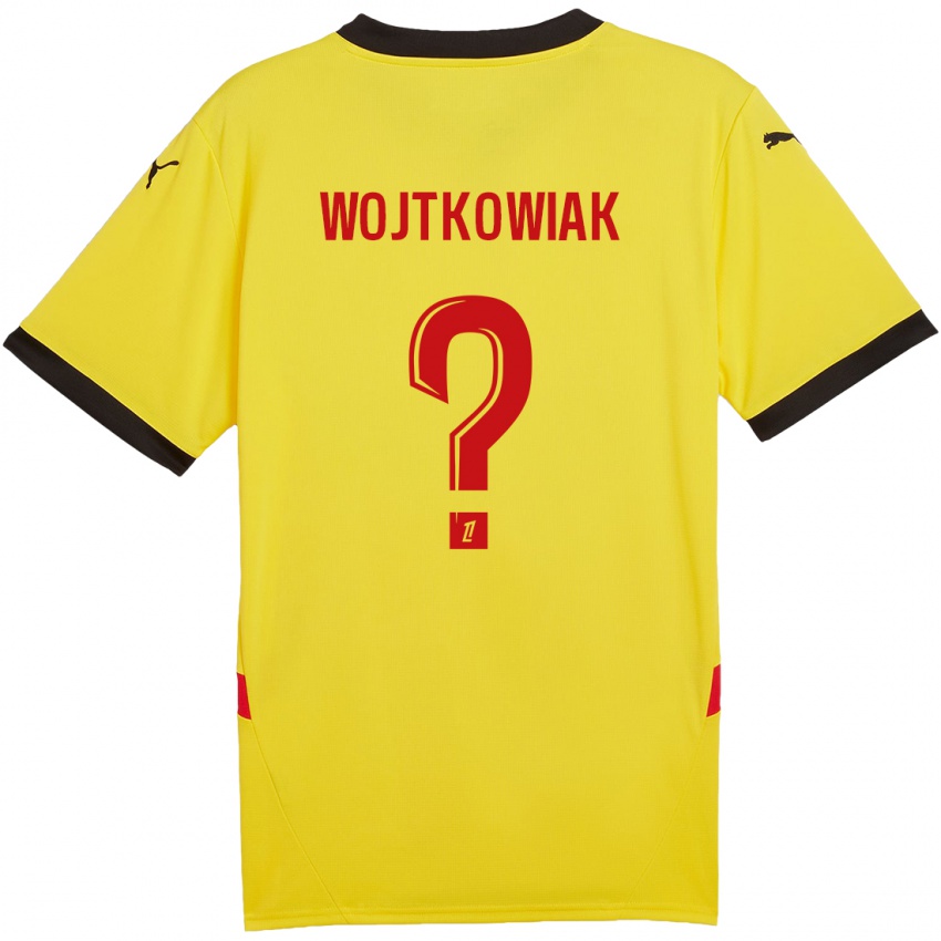 Criança Camisola Valentin Wojtkowiak #0 Vermelho Amarelo Principal 2024/25 Camisa