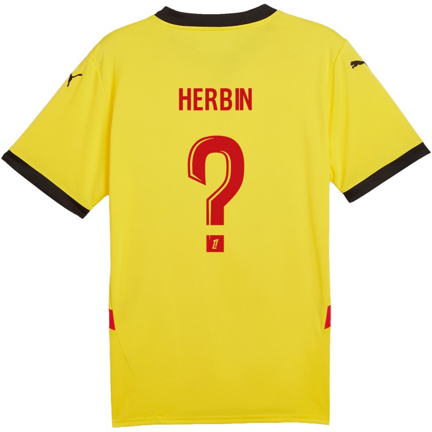 Criança Camisola Grégoire Herbin #0 Vermelho Amarelo Principal 2024/25 Camisa