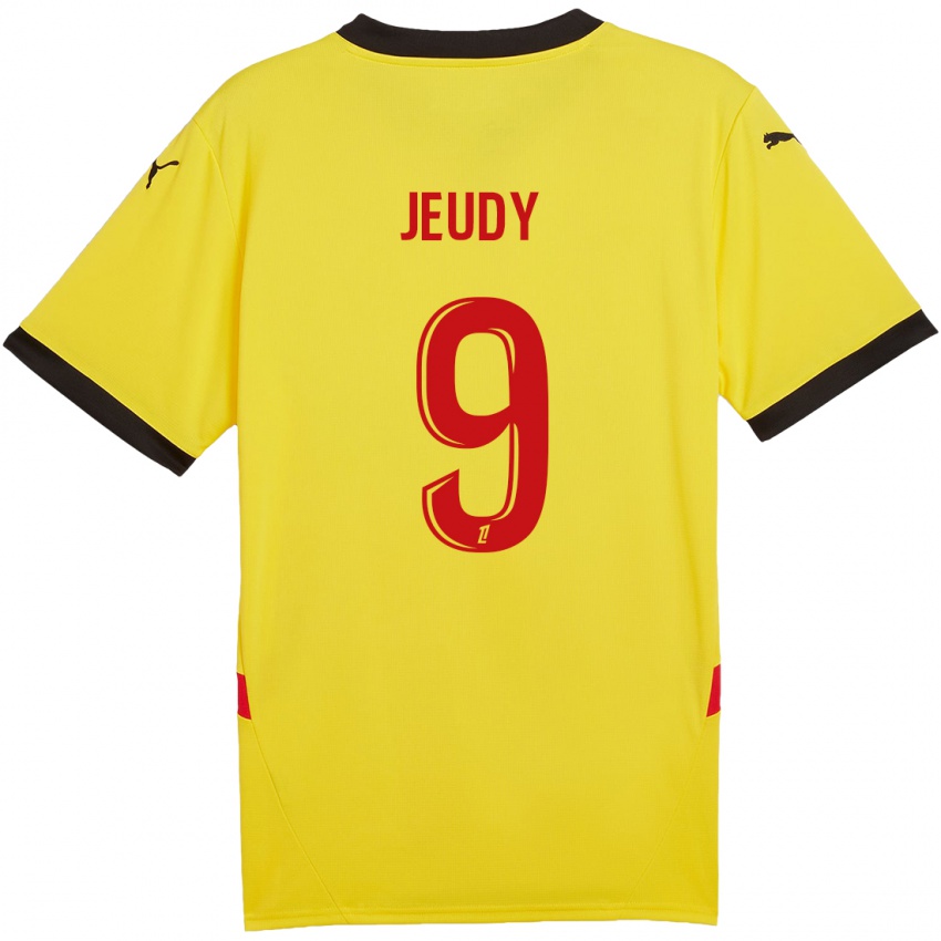 Criança Camisola Sherly Jeudy #9 Vermelho Amarelo Principal 2024/25 Camisa