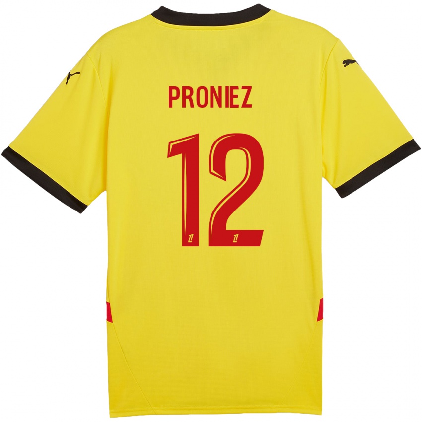 Criança Camisola Fany Proniez #12 Vermelho Amarelo Principal 2024/25 Camisa