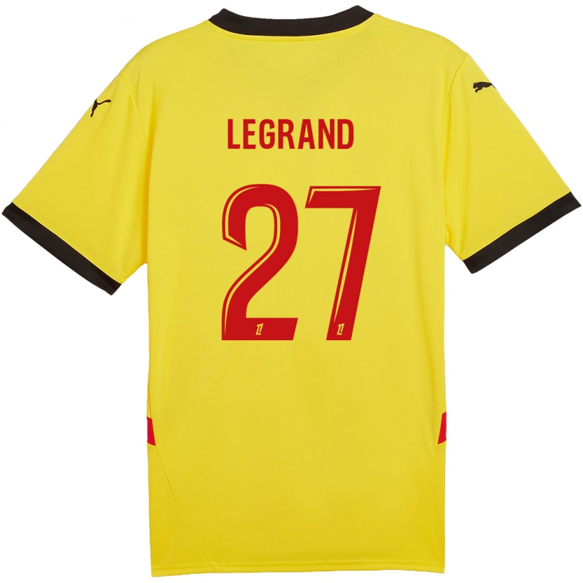 Criança Camisola Bérénice Legrand #27 Vermelho Amarelo Principal 2024/25 Camisa