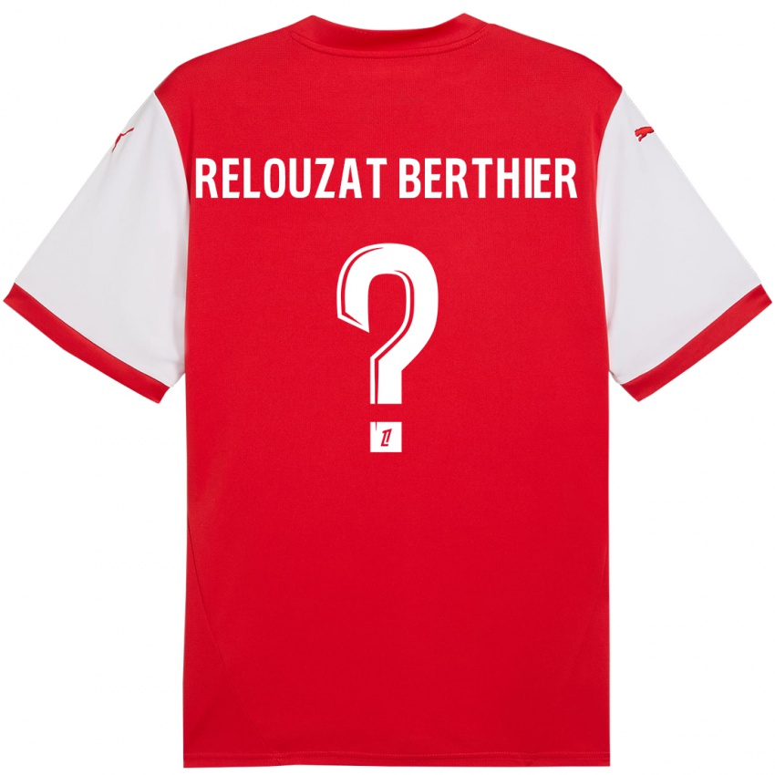 Criança Camisola Maxime Relouzat Berthier #0 Branco Vermelho Principal 2024/25 Camisa