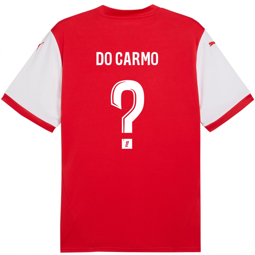 Criança Camisola Sophian Do Carmo #0 Branco Vermelho Principal 2024/25 Camisa